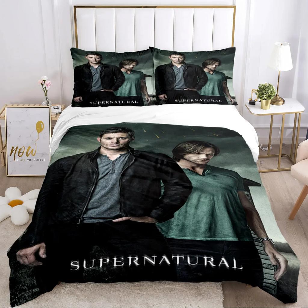 Nadpřirozená povlečení Twin Queen King Plná velikost Jednolůžko Dvojlůžko Povlak na peřinu Povlak na polštář Postel Kluci Dívky Dospělí