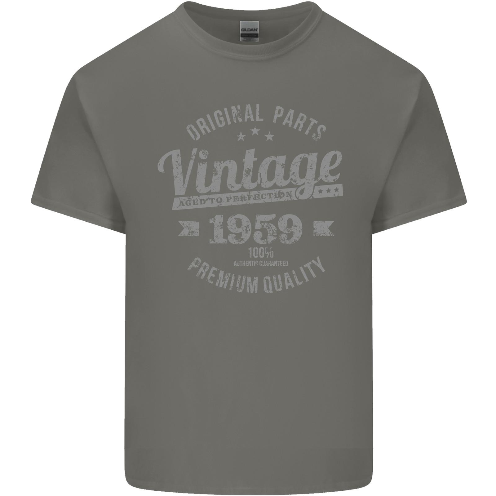 26 Vintage Year 66th Birthday 1959 Mens Light Cotton T-Shirt Charcoal Unisex T-Shirt M