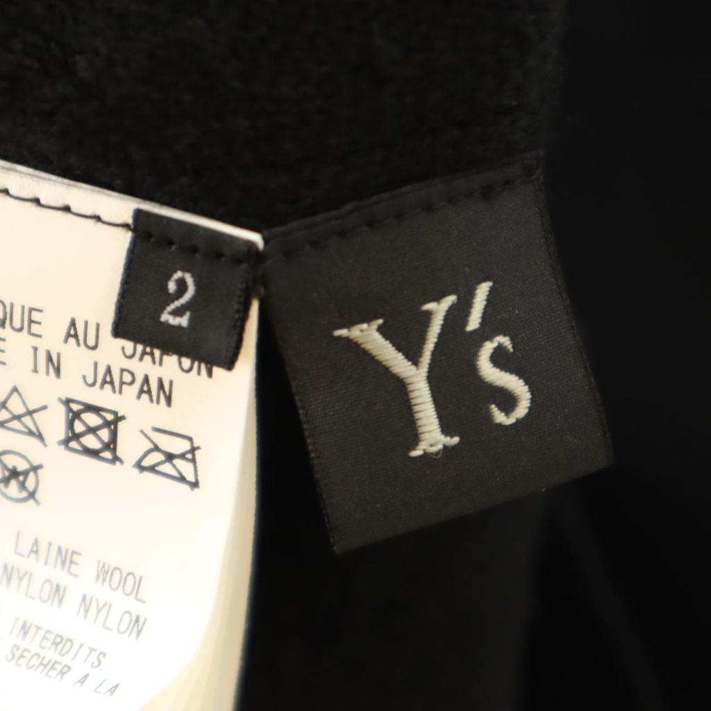 Y's Made In Japan Long Sleeve Asymmetry Knit 2 Black Tunic Women Used
