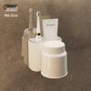 Punch-Free Wall-Mounted Bathroom Set: Toothbrush Holder & Mouthwash Cup Storage Rack