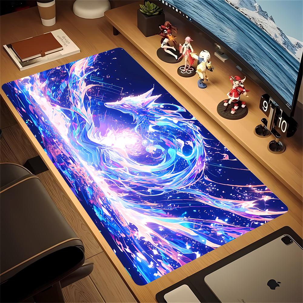 Mousepad Anime Fox Kawaii Mouse Pad Pc Gaming Accessiores Non-slip Large Mausepad with Lockedge Deskmat Podkladka Pod Mysz