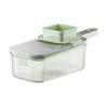 Grater with Drain Basket Vegetable Chopper with Container Stainless Steel Multifunctional Grater with 6 Blades for Efficient