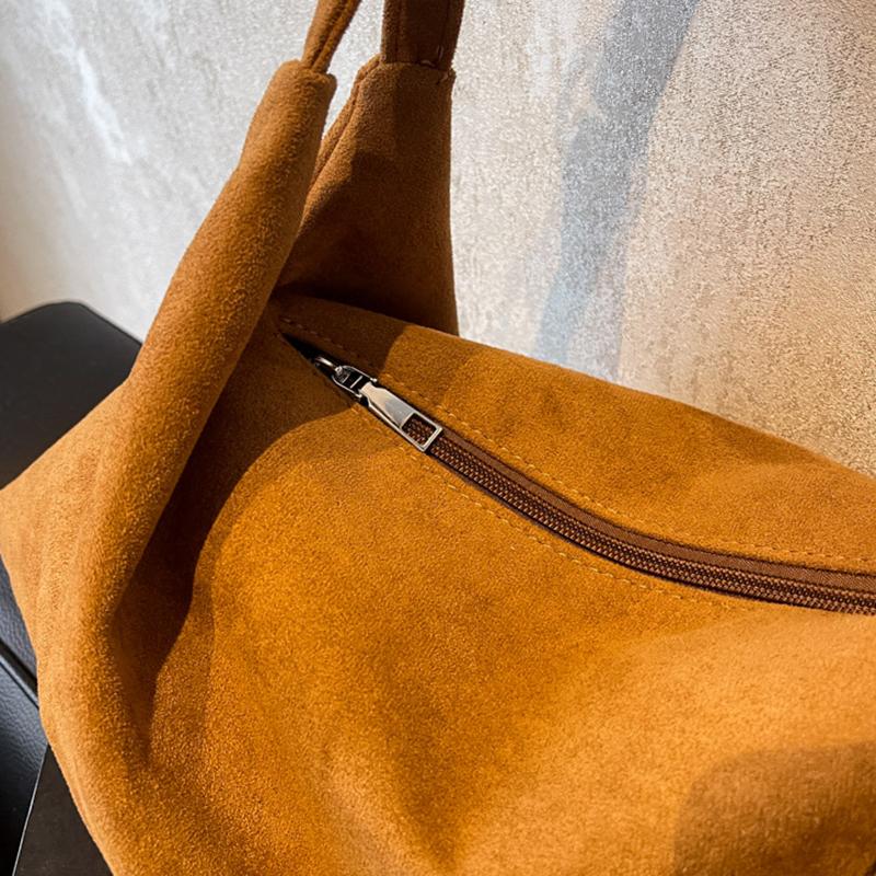 Frosted Vintage Women's Bag Large Capacity Shoulder Bag Solid Color Simple Casual Commuter Bags Autumn Retro Crossbody Bag CLE
