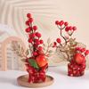 Red Berry Branch Spring Festival Pots Good Fortune New Year Pots Wedding Pots  Home Decor