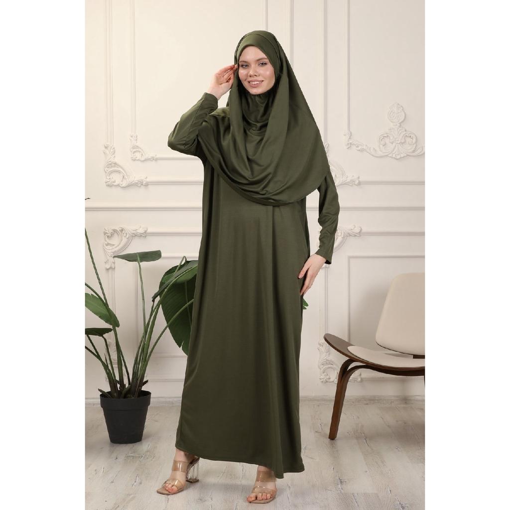 Rochie de rugăciune neagră dintr-o singură bucată, ușor de utilizat, cu basic