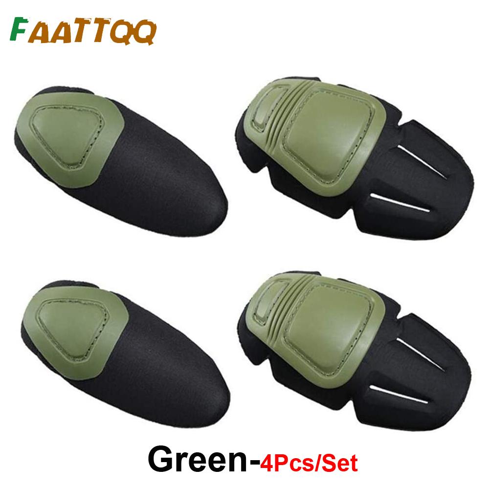 

4 шт./компл., военные тактические наколенники, налокотники, защитные накладки на колени и локти, боевые пейнтбольные скейты, защитное снаряжение для спорта на открытом воздухе