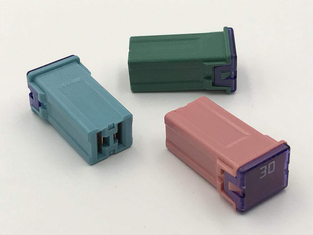 Taiheiyo Seiko PEC Pacific Slow Blow Fuse SBFC-JT 30A Pink Time-Lag for Automobiles, Delayed Time-lag, Block Type, Set of 3