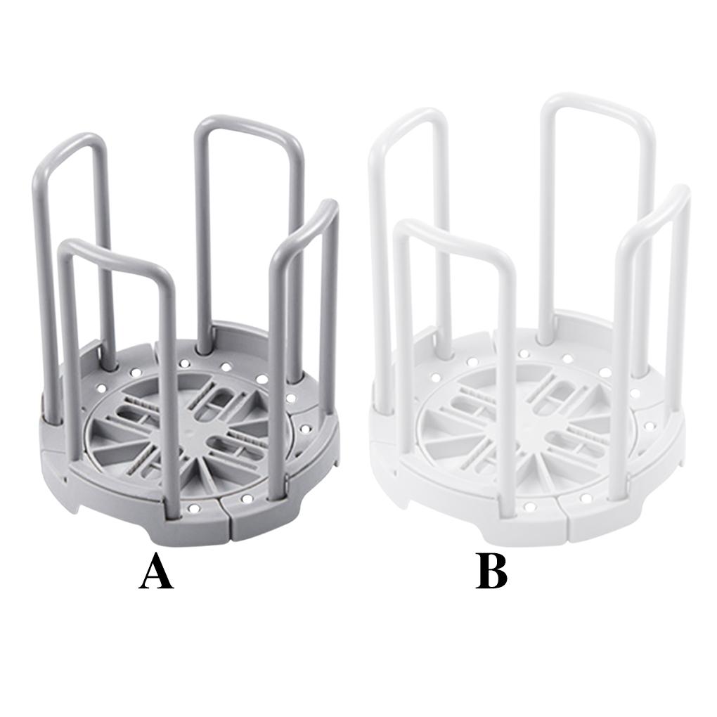 Kitchen Folding Bowl Shelf Retractable Plastic Draining Dish Storage Rack