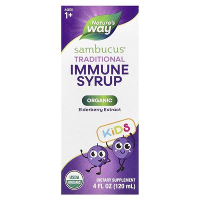 Sambucus® for Children, Organic Traditional Immune-Boosting Syrup, Ages 1+, 4 Fl Oz (120 Ml)
