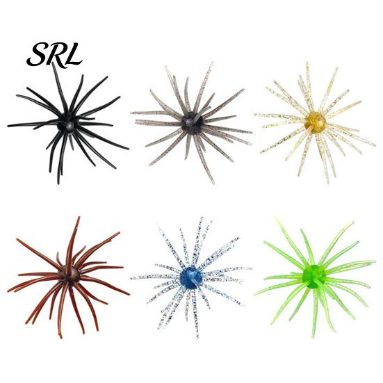 Bass Fishing Tackle 5Pcs Bionic Sea Urchin Lure, 4cm/0.5g, 7cm/1.6g, 9cm/2.8g, 11cm/8.7g Floating Freshwater Fish Lures Artificial Bait, Fuzzy
