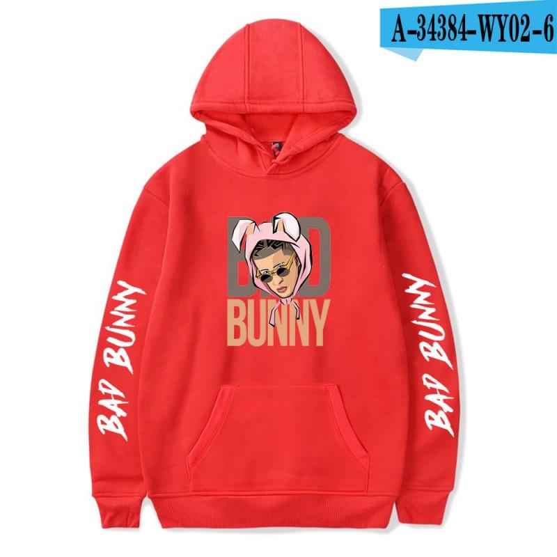 Unisex Hooded Sweatshirt Bad Bunny Inspired Casual Fall Pullover With Letter Print