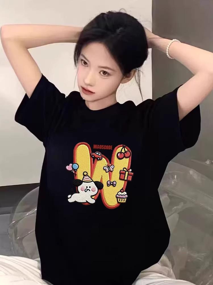 2026 Women's Plus Size Loose Fit Pure Cotton Short Sleeve T-shirt – New Summer Design