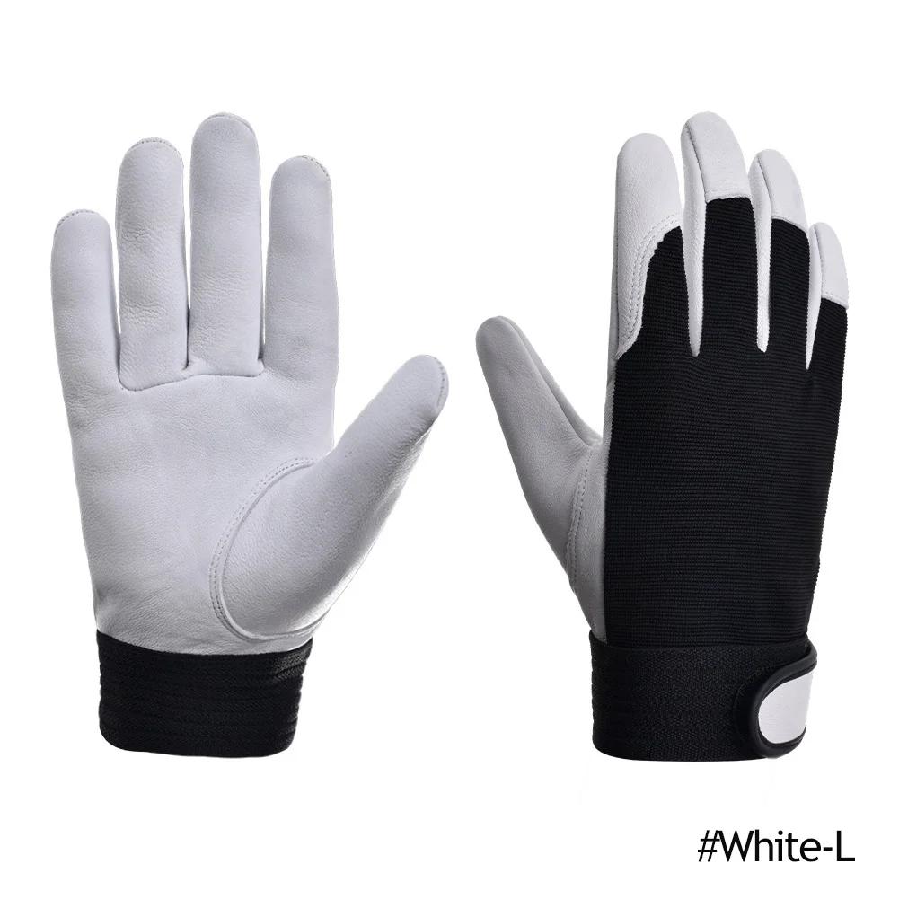 Cowhide Leather Work Gloves Safety Labour Protection Garden Sports Motorcycle Driver Workers Work Welding Wear-resistant Gloves