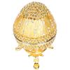 Jewelry Trinket Box Jewelry Storage Display Egg Shaped Crystals Ornaments Hinged Jewelry Box