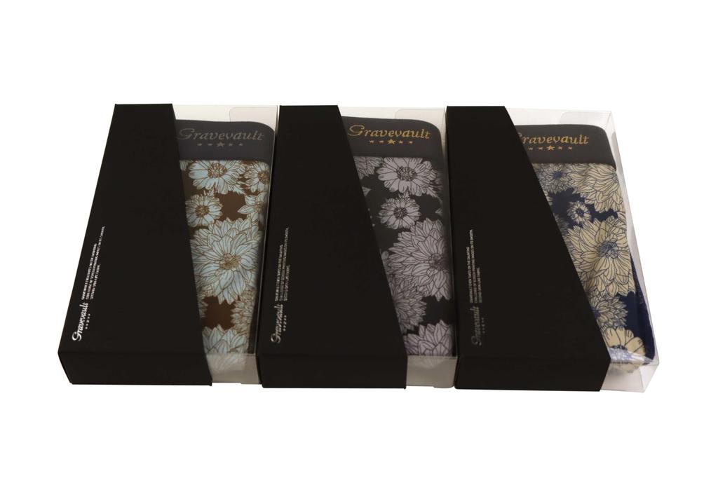 Grave Vault Bloom Short Boxer Navy Briefs, Men's,