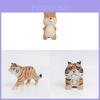 Wooden Tiger Car Ornament With Modern Minimalist Design For Office Decor