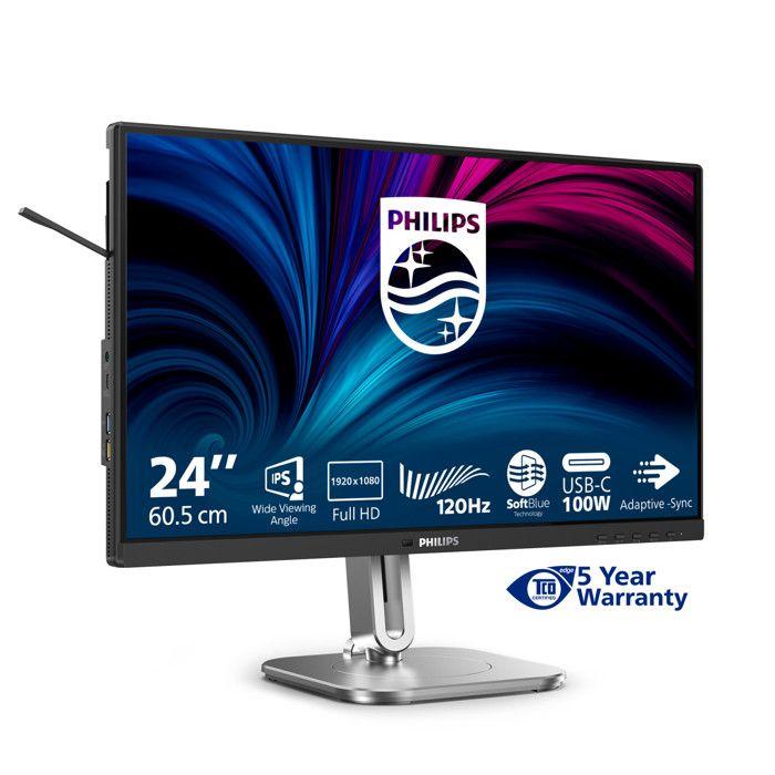 Philips Monitor PC 23.8" Full HD IPS 120Hz USB-C 4000 Series 24B2U4301/00 Grigio