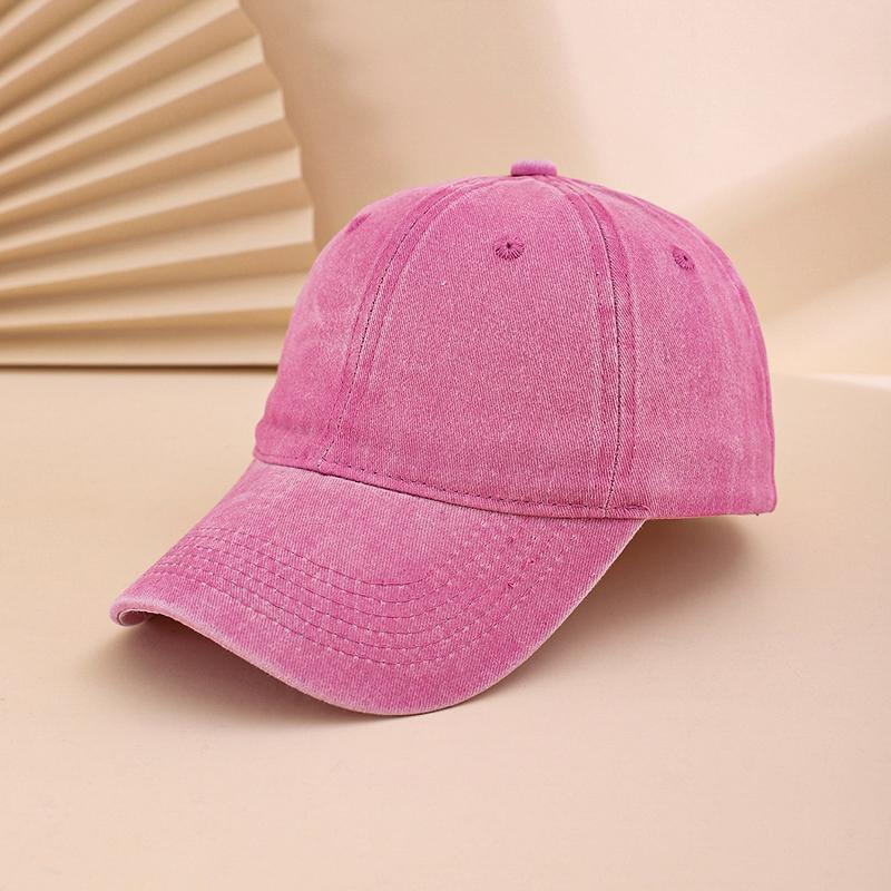 Cross-border Solid Color Glossy Washed Cotton Baseball Cap, Soft Top Adjustable Baseball Cap, Couple Style Fashionable Matching