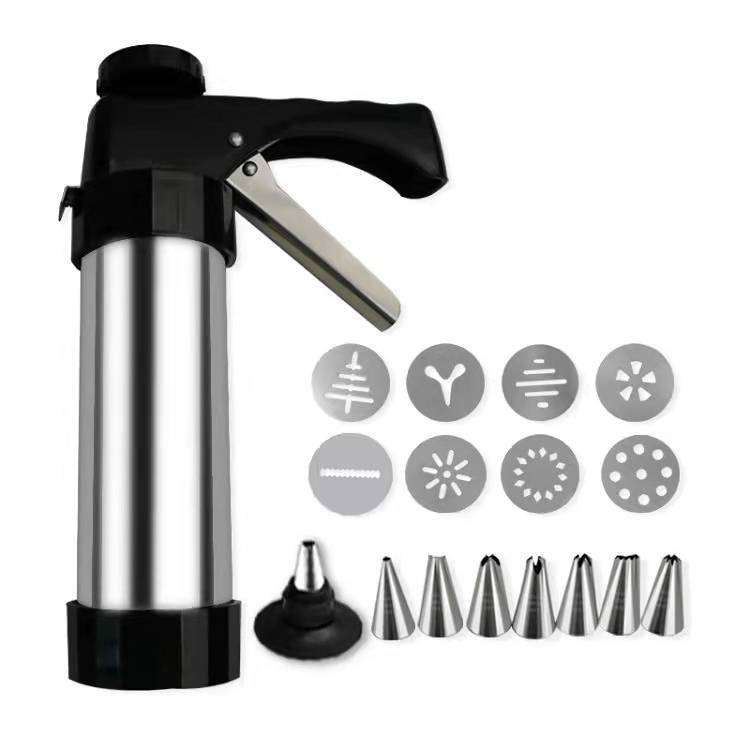 DIY Dessert Decoration Stainless Steel with 8 Nozzles 8/13 Discs Biscuit Maker Cookie Making Cookie Press Gun Kit Cake Mold Machine