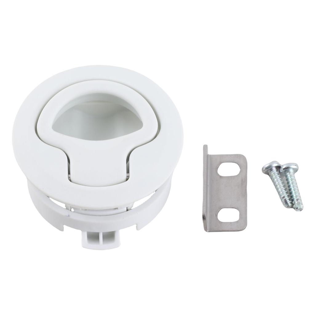 Plastic Flush Pull Hatch Latch Slam Latch for RV Marine Boat RV White
