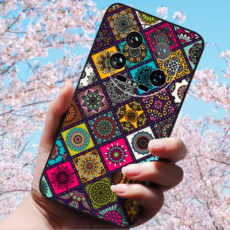 For Xiaomi 14 Ultra 5G 6.73" 14 Pro Cases Fashion 3D Retro Embossed Relief Soft TPU Siliocn Back Cover for Xiaomi 14 Capa Mi 14