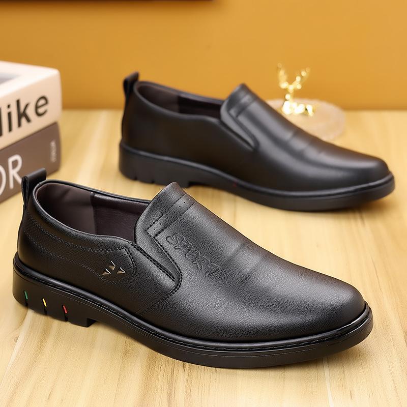 Large size new casual men's shoes British breathable men's business casual soft leather shoes foot casual leather shoes