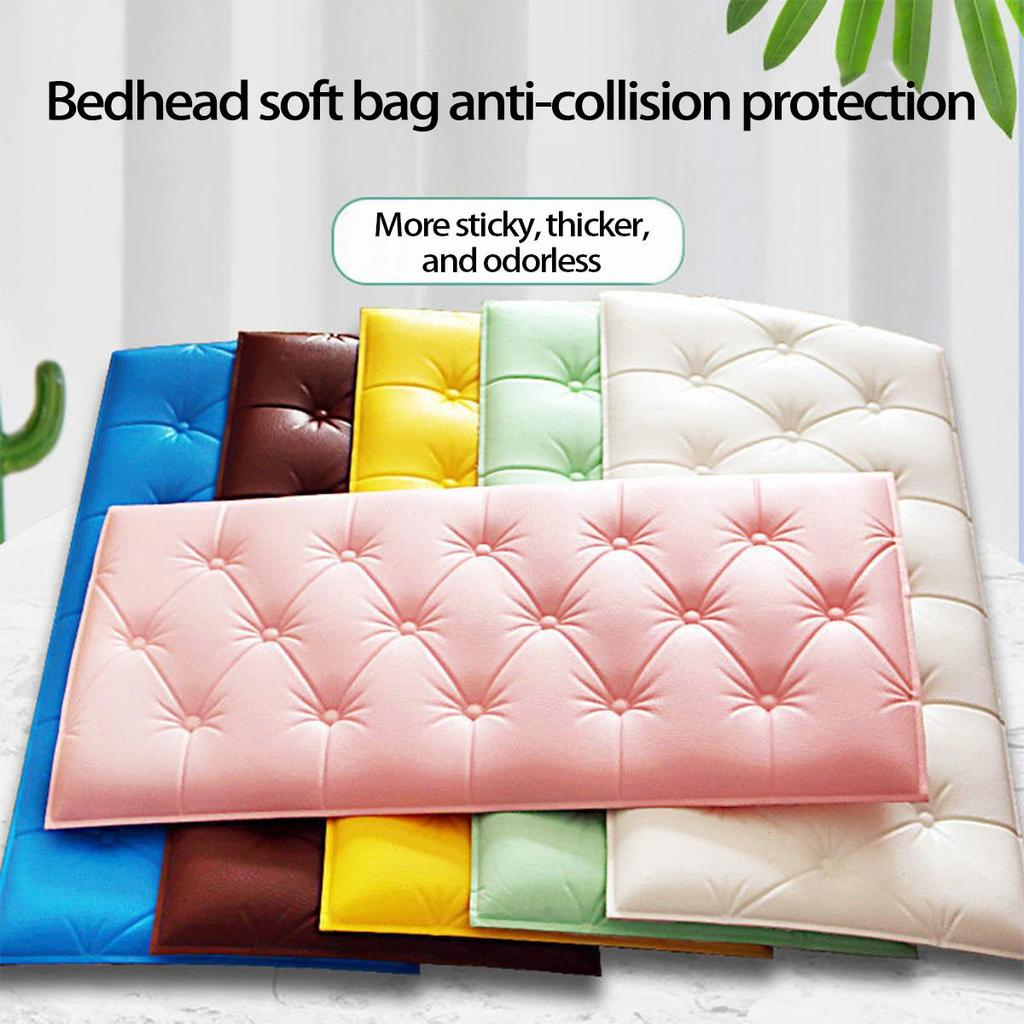 3D Self-Adhesive Waterproof Wall Stickers: Anti-Collision, Anti-Fouling, Soft Tatami for Children's Room or Bedroom.