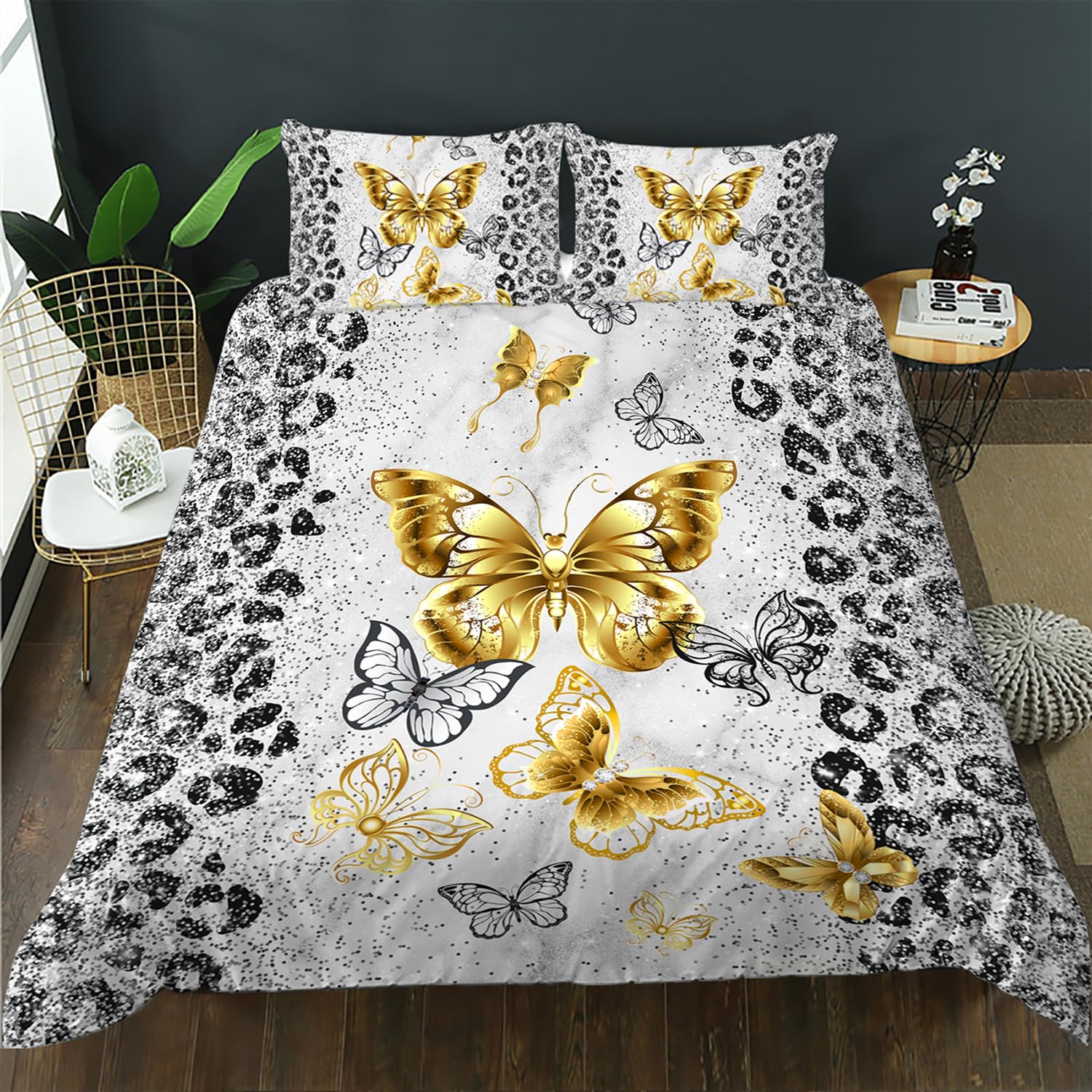 

Comforter Leopard Print S For Teens Adults Girls Women Queen King Lightweight Room Decor Butterfly Bedding Sets Comforter (quilt)-EU Single(135*200cm)3pcs