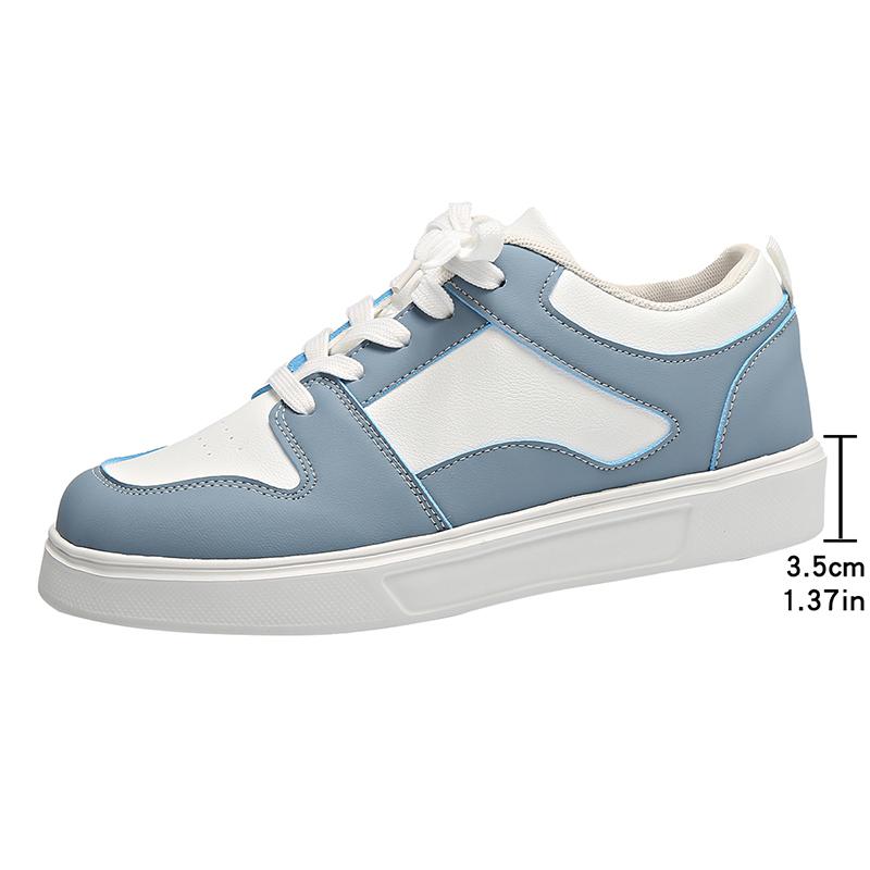 Fashion Mixed Color Platform Sneakers for Women  Lightweight Casual Lace Up Shoes Woman Non Slip Jogging Vulcanized Shoes