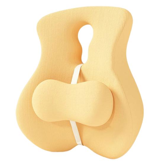 Back Support Cushion Memory Foam Lumbar Support Cushion Chair Back Support with Adjustable Slider for Office Chair Computer Desk Chair
