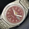 GENUINE VINTAGE AUTOMATIC SEIKO 5 JAPAN 7009A MENS MAROON DIAL WATCH A702403-5 R124-a702403