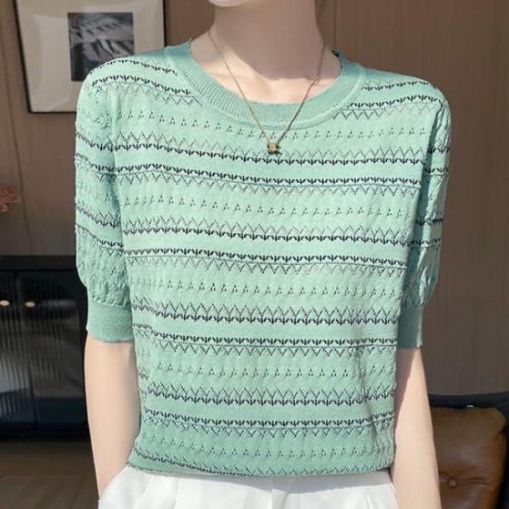 Navava ShorT Sleeve Round Neck KniT T shirT Nk2911