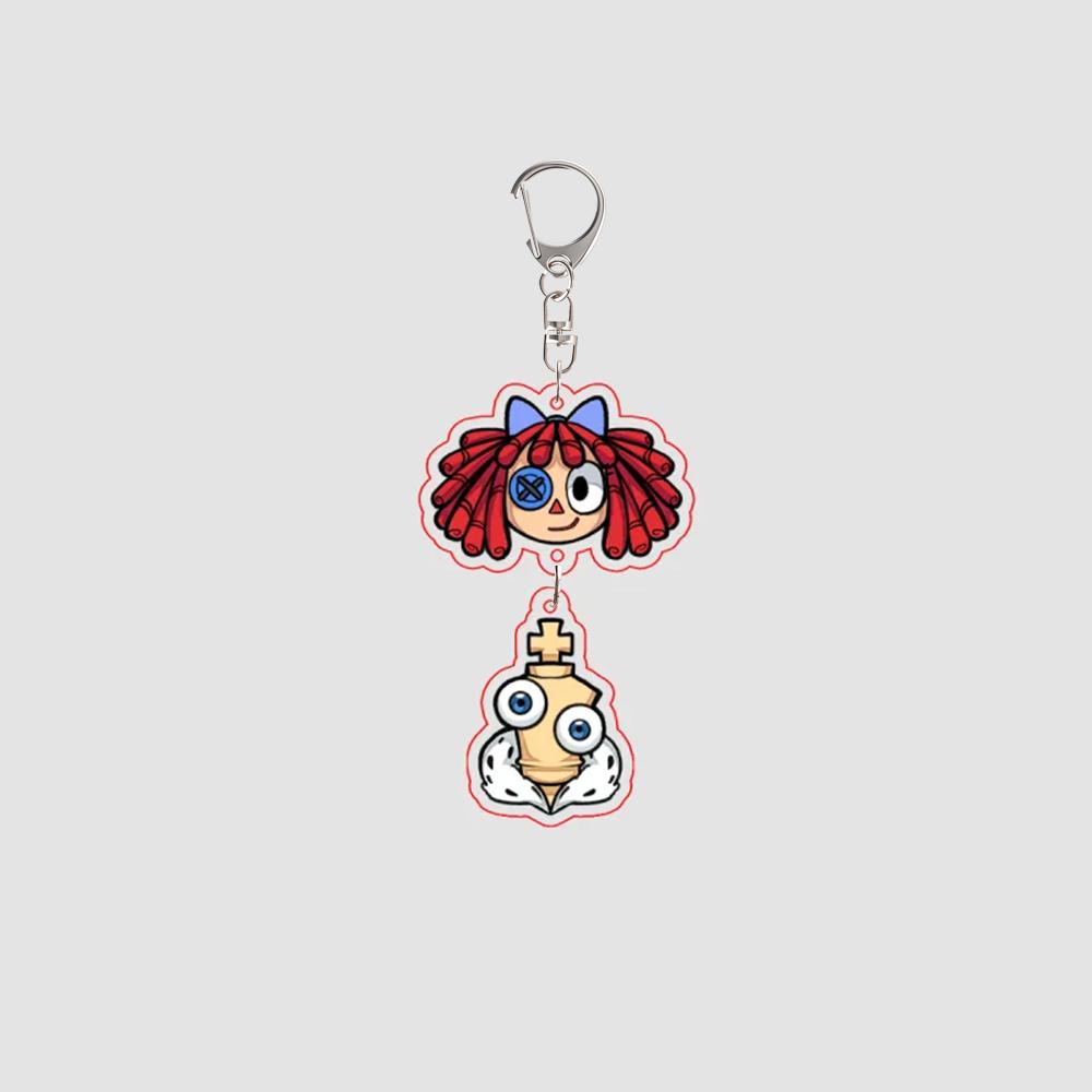 Anime Peripheral Acrylic KeyChain for TADC Pomni Jax Ragatha Gangle Zooble Kinger Gummigoo Creativity Backpack Accessories