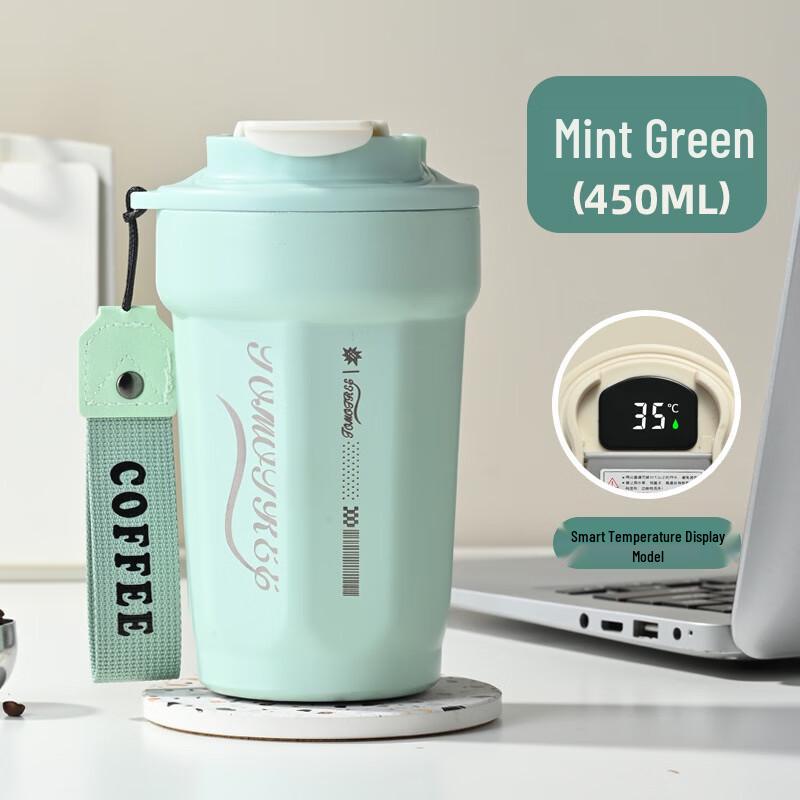 Tinle YD509 316 Stainless Steel Octagonal Insulated Coffee Mug with LED Display