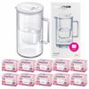 Glass Filter Jug for Water Aquaphor Glass White 10 Filters Maxformg