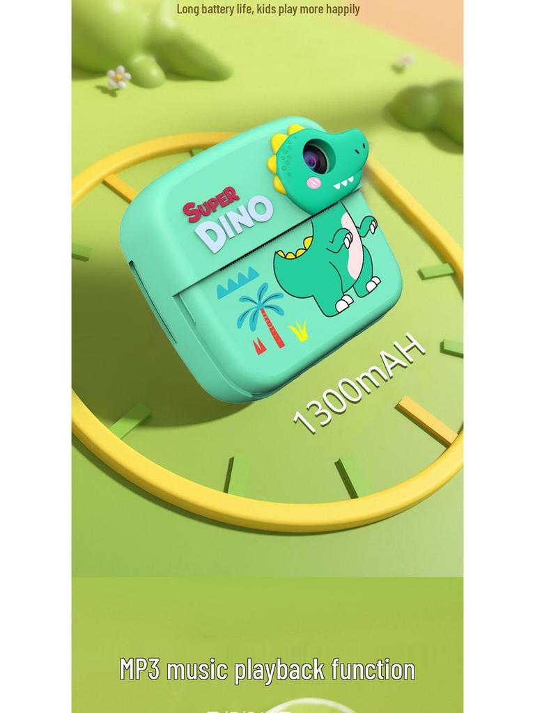 Jednorożec Aparat Polaroid z Podwójnym Obiektywem: Przenośna zabawka do drukowania zdjęć ze lustrzanki