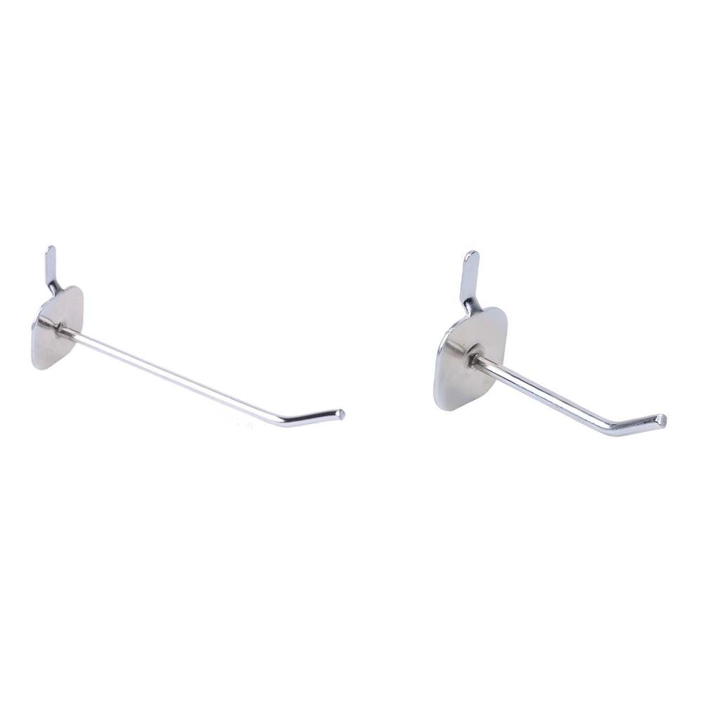 Metal Peg Board Hooks Square Tube Slatwall Display Accessories Hardware Tool for Garage Supermarket