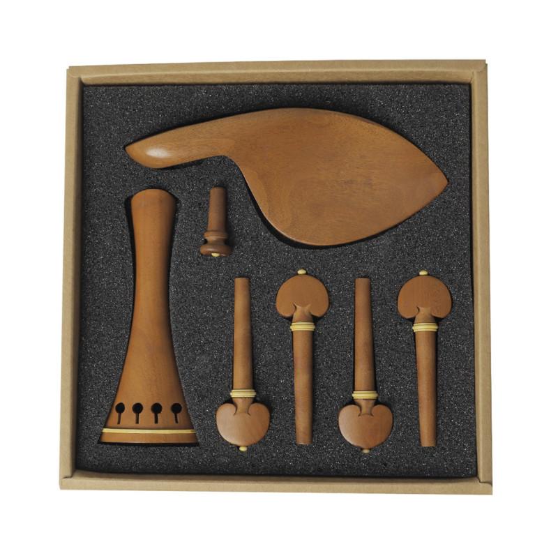 Violin Spare Jujube Wood Violin Fitting 4/4 with Violin Chinrest  Tailpieces Pegs End