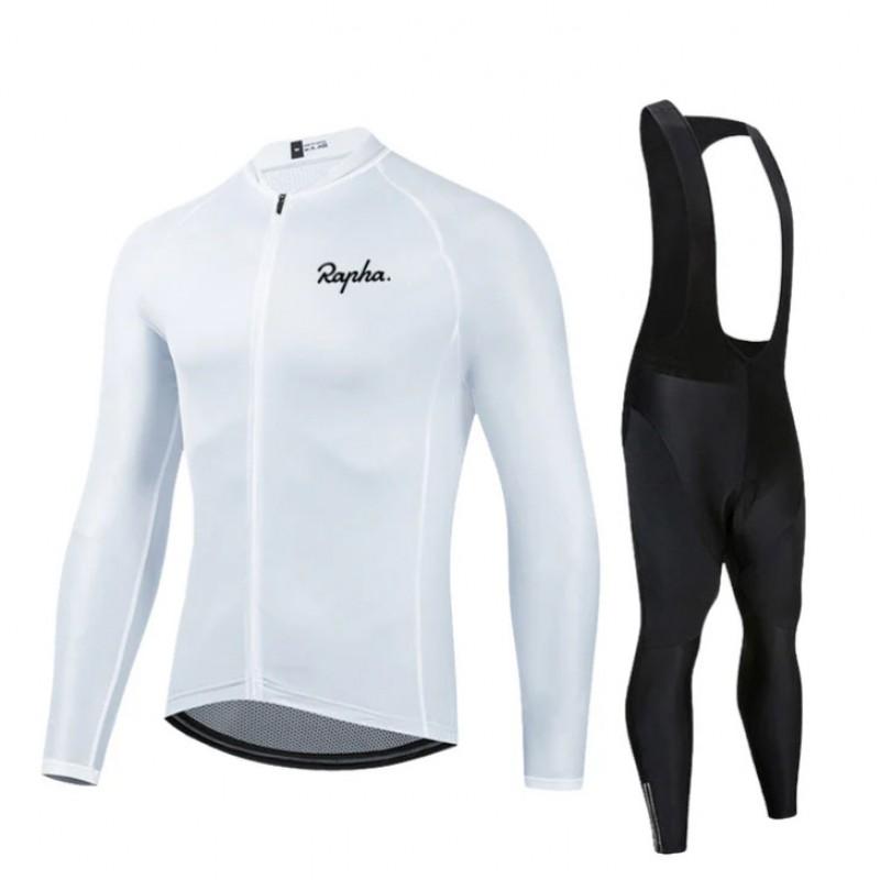 Unisex Long Sleeve Fleece-Lined Cycling Jersey Set Mountain Road Bikes Riding