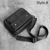 PU Shoulder Bag Men Casual Mobile Phone Bag Textured Leather Crossbody Bag Men  Street Wear