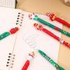 36Pcs Cartoon Christmas Scalable Ballpoint Pens, 0.5mm Fine Point ST Head Press, Santa Claus Snowman Patch Pen for Office Signature School Students Ch