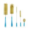 5Pcs/Set Long Handle Bottle Brushes Ergonomic Handle Beer Wine Decanter Bottle Cleaning Scrubber Kit