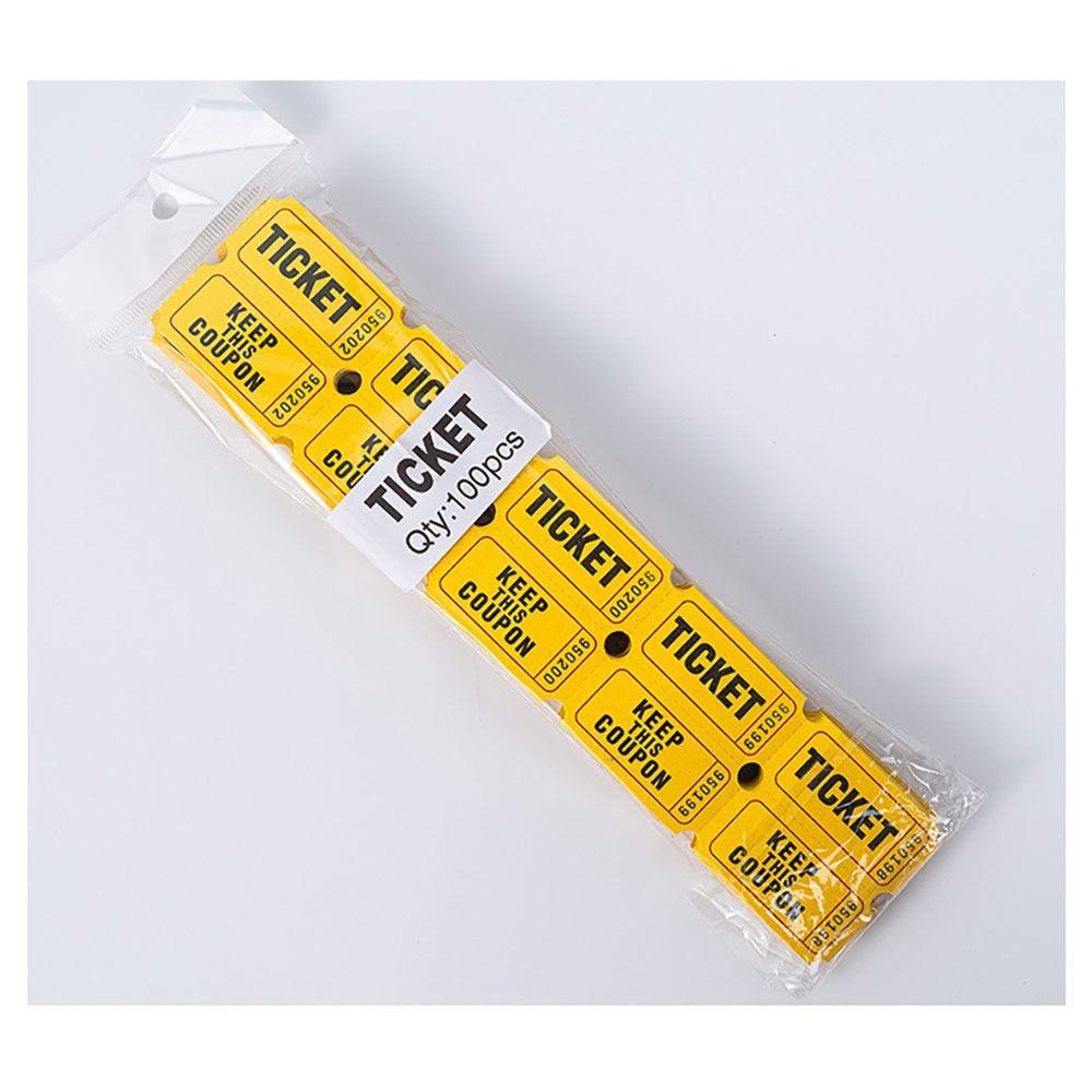 100Pcs For Classroom Raffle Tickets Single Paper Labels Drink Events Celebration Event Tickets Bulk Lottery Colorful