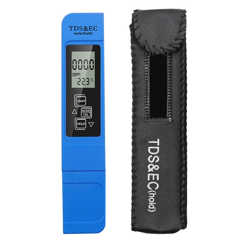 

Chicken Seasoning EC Meter Conductivity Test Pen Celsius Fahrenheit Three-in-One Drinking Water Detection Water quality testing pen Blue-leather Suit