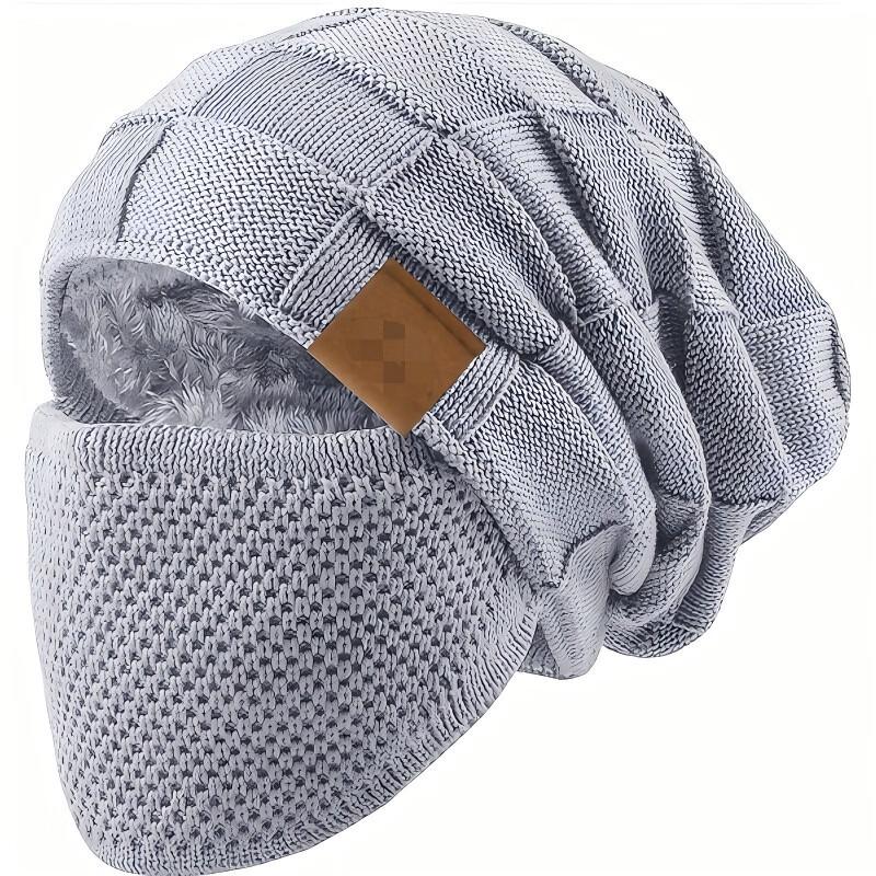 UOSU Men s Classic Plaid Warm Beanie