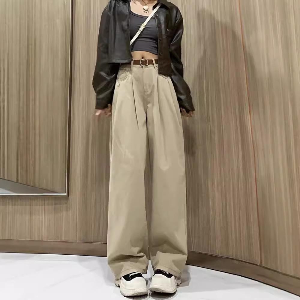

High-Waist Retro Wide-Leg Jeans for Petite Women L белый