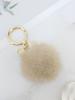 MAIA Mink Fur Keychain & Charm - L Beige