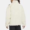 Nike Sportswear Womens Oversized Swoosh Logo Faux Fur Jacket Fossil/Black Women Streetwear CU6558-238