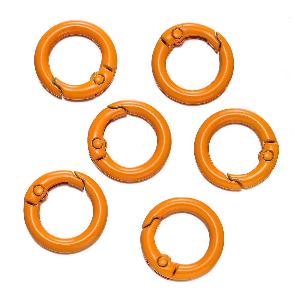 5Pcs Colorful O Ring Spring Clasp Openable Round Carabiner Keychain Clips Hook Dog Chain DIY Jewelry Buckle Connector