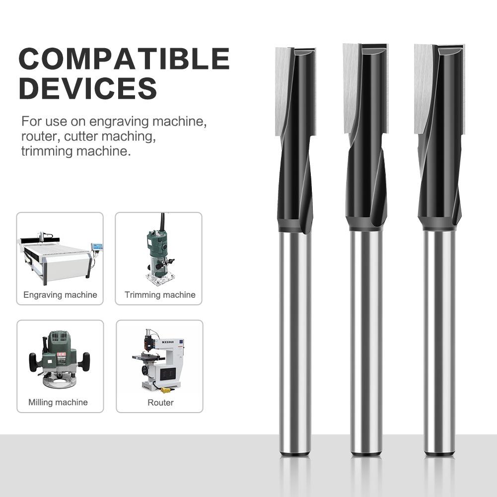 Door Keyhole Lengthened Slotting Milling Cutter Bottom Cutter Spiral Mortise Cutter Door Panel Daluo Electromechanical Woodworking Milling Cutter